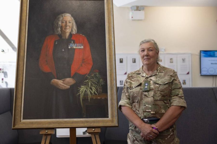 BAE Systems-sponsored portrait of Lt Col Anthea Burdus, R Signals unveiled at Army HQ, Andover