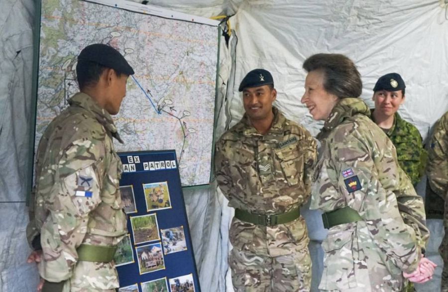 HRH, The Princess Royal our Colonel-in-Chief visits Royal Signals and QGS soldiers on exercise Flying Falcon